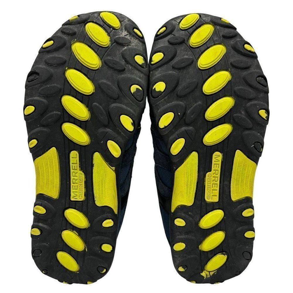 Merrell‎ Chameleon Low Waterproof Sneaker Youth Size 7 Navy/Black/Lime - Picture 7 of 9